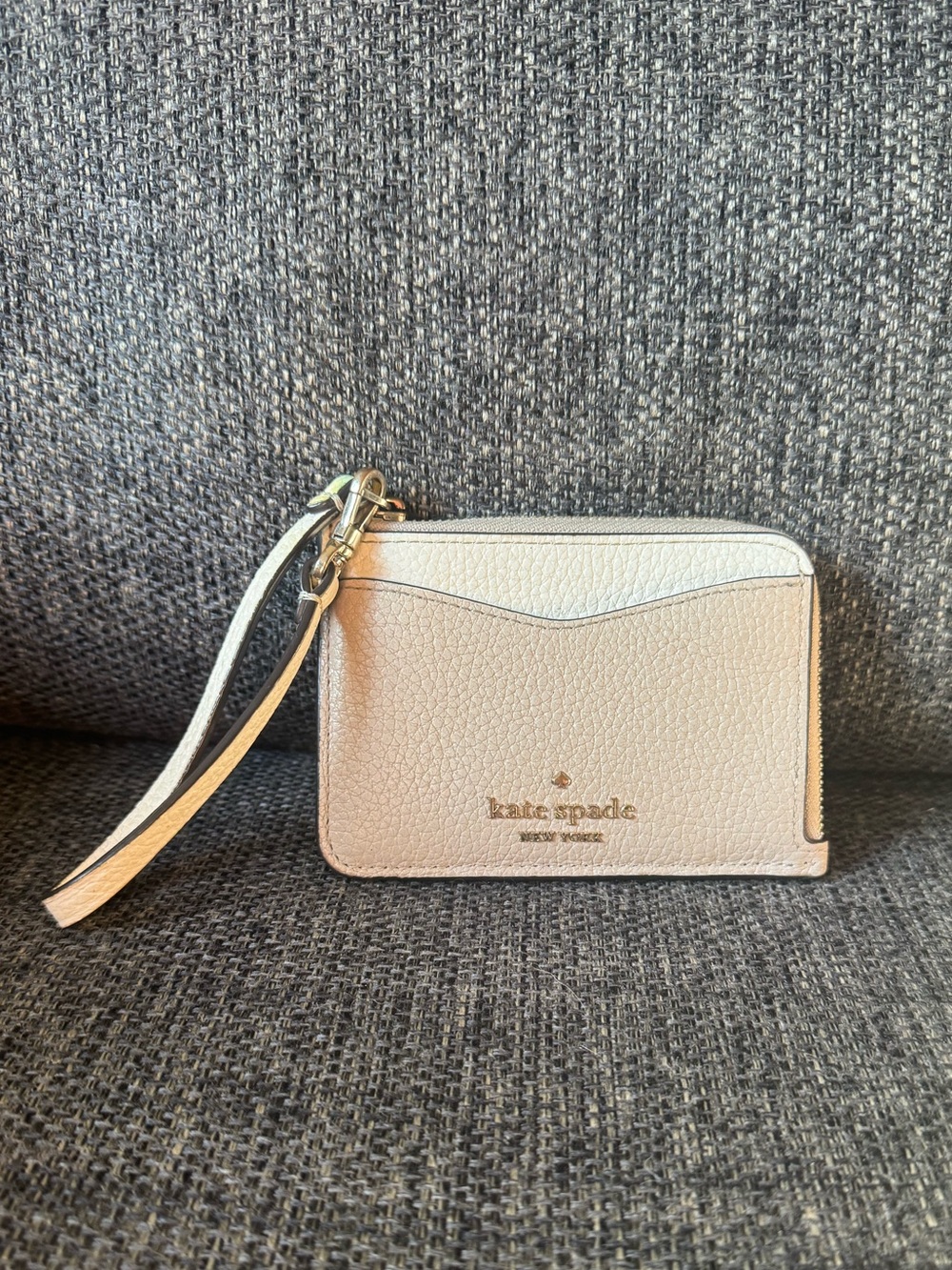 Kate Spade New York Leila Small Card Holder Wristlet Multi Tone Leather